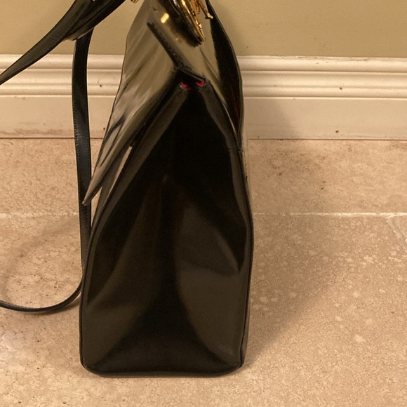 DIOR Lady Dior Black Patent Briefcase with Detachable strap - Picture 7 of 13